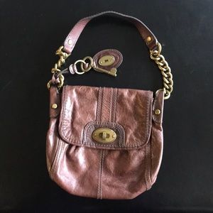 Super cute small brown Fossil handbag. EUC.